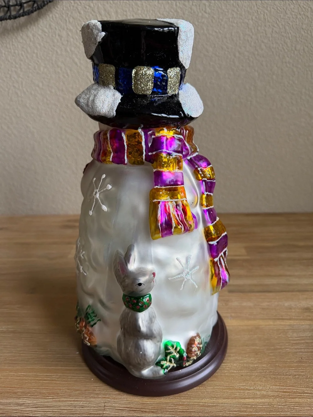2004 Thomas Pacconi Classic Snowman 14” Christmas Holiday Decor Pre-Owned EUC
